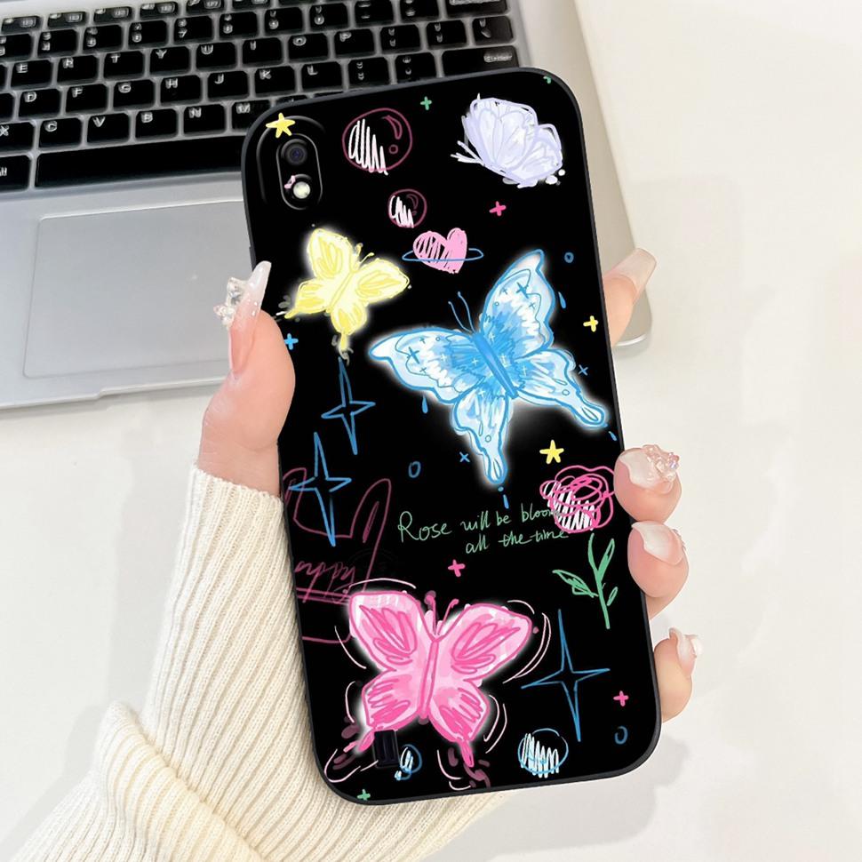 For Samsung A10 Case SM-A105F SM-A105G Stylish Flowers Butterfly Soft Slim Fundas Phone Case For Samsung Galaxy A10 Back Cover