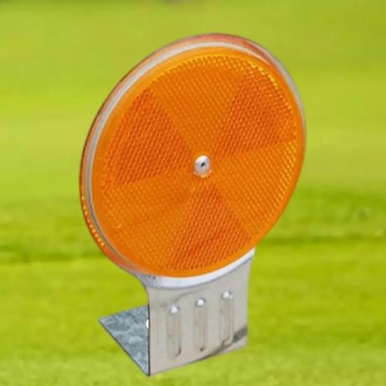 Светоотражающий маркер для подъездной дороги Двусторонний предупреждающий знак Хорошо видимый металлический отражатель полосы для аварийного строительства