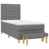 Maison Exclusive - Sommier à lattes de lit avec matelas Gris foncé 100x200cm Tissu