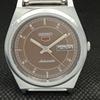 ВОССТАНОВЛЕННЫЕ ВИНТАЖНЫЕ SEIKO 5 AUTO 6309A ЯПОНИЯ МУЖСКИЕ D/D КОРИЧНЕВЫЕ ЧАСЫ 593c-a314867-2