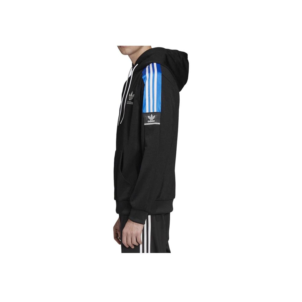 Adidas Originals American Vintage Three-Stripe Color Block Long Sleeve Hoodie Men Hoodies Black GJ0560