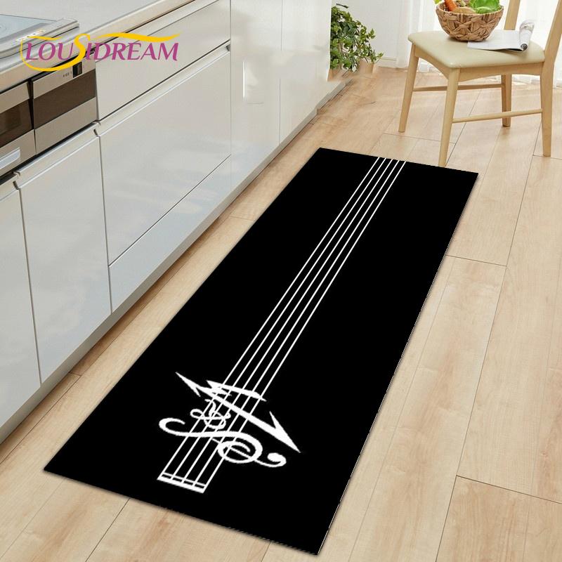 Коврик с 3D-печатью серии Piano Keyboard, большой коврик, ковры для гостиной, спальни, коврики для кухни, коврики, нескользящие