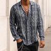 Spring Autumn Temperament Thin Shirt Top Men's Long Sleeved Casual Loose Shirts Men’s