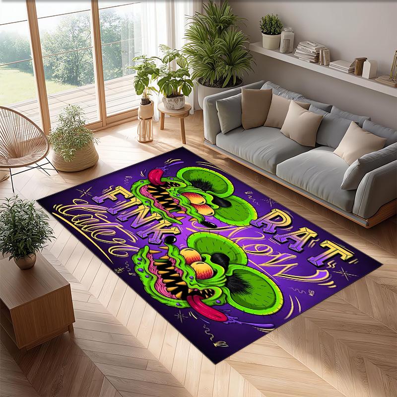 Rangers Football Printed Flannel Area Rug Non Slip Soft Polyester Floor Carpet Indoor Decor Mat for Bedroom Living Room Sofa