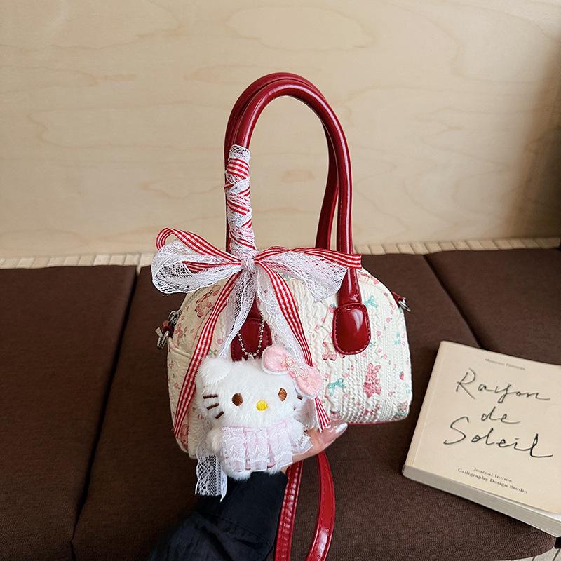 Корейская милая клетчатая сумка с бантом - Универсальная сумка через плечо и кроссбоди на осень/зиму 2025