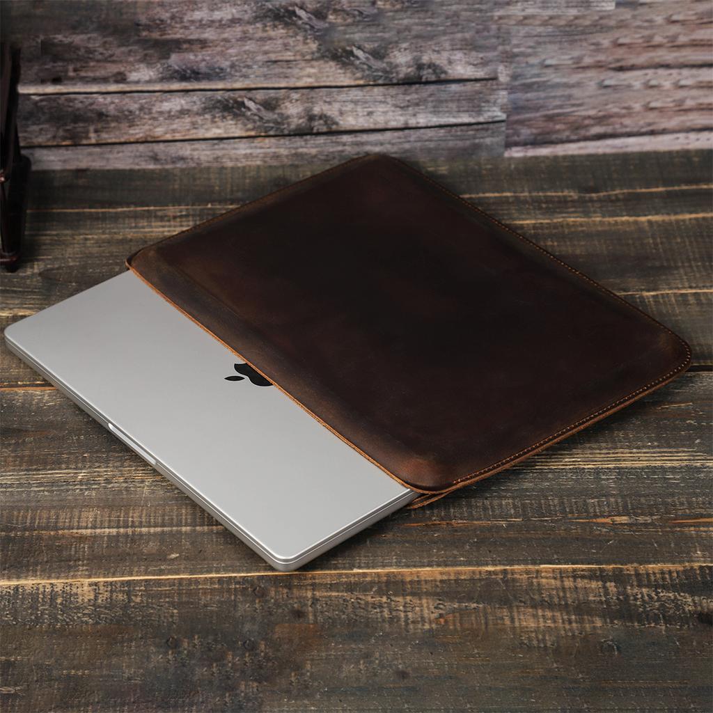 КОНТАКТЫ СЕМЬЯ Чехол-сумка для ноутбука для Macbook Air M4 M3 Pro 14 A2442 A2779 Коровья кожа Mac book Pro Air 13 M1 HP Dell Сумка-чехол