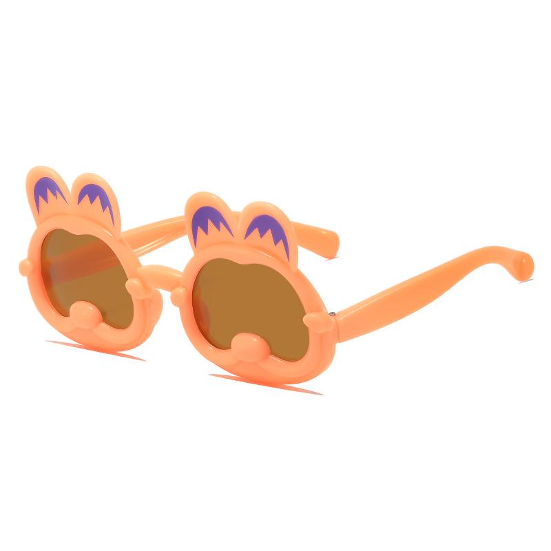 Новая модная корейская версия детских солнцезащитных очков, милые очки с изображением кролика из мультфильма, милые солнцезащитные очки для путешествий в стиле сокровищ