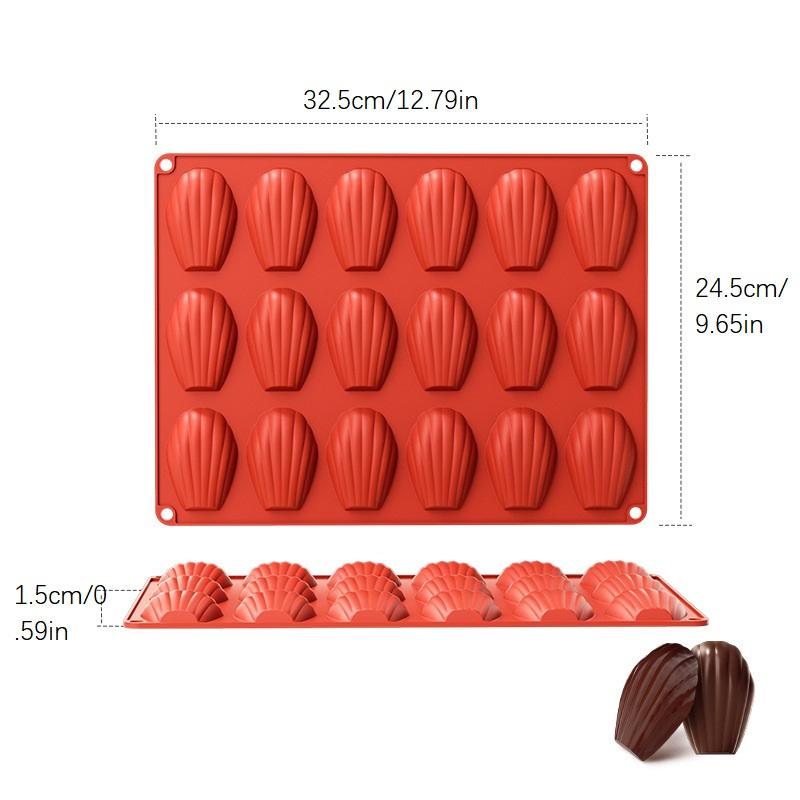 18 ячеек Мини Пищевой Силиконовый Форма для Мадленок Форма для Печенья DIY Ракушка Форма для Выпечки Кухонные Аксессуары для Выпечки