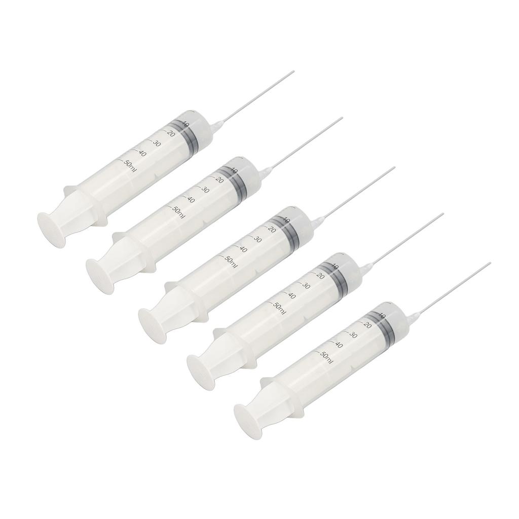 5Pcs Ink Filling Syringe 50ml Injector Drawing Tool with Scale for Printer Cartridge