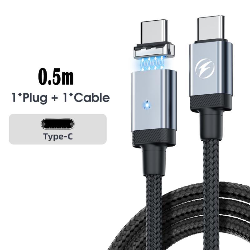 HdoorLink Кабель USB C PD 65 Вт, магнитный кабель USB типа C, кабель USB C к Lightning для iphone 15, 14, 13, 12, 11, магнитный кабель для телефона Samsung