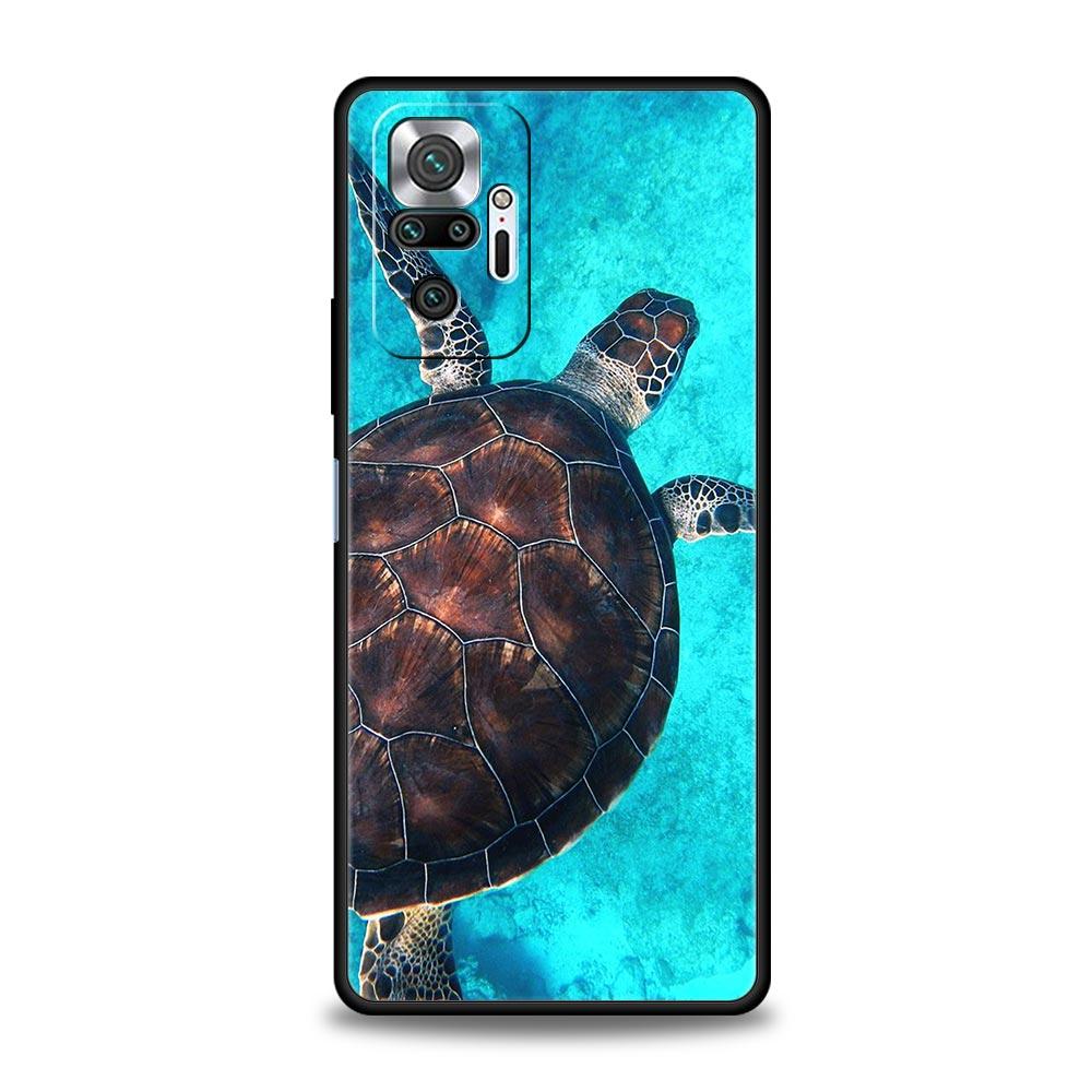 Милый мультяшный морская черепаха океанский синий Чехол Для Xiaomi Redmi Note 13 12 5G 11 10 Pro Plus 4G 9S 9 8 7 9T 13C 12C 10C 9C 9A Обложка
