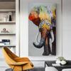 Vibrant Animal Wall Decor for Bedroom, Modern Elephant Canvas Art Poster - Living Room, Corridor - Ideal Winter Gift, Room Decoration