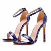Элегантные туфли-шпильки из лакированной кожи с ремешком на щиколотке для летних вечеринок