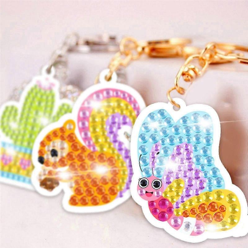 Diamond Painting Keychain 5d DIY Diamond Painting Kits Diamond Art Crafts Hanging Ornaments for Kids Crafts Family Decor