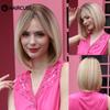 HAIRCUBE Короткие прямые парики боб блондинка Ombre парики из синтетических волос с челкой для женщин повседневные натуральные парики Лолита термостойкие