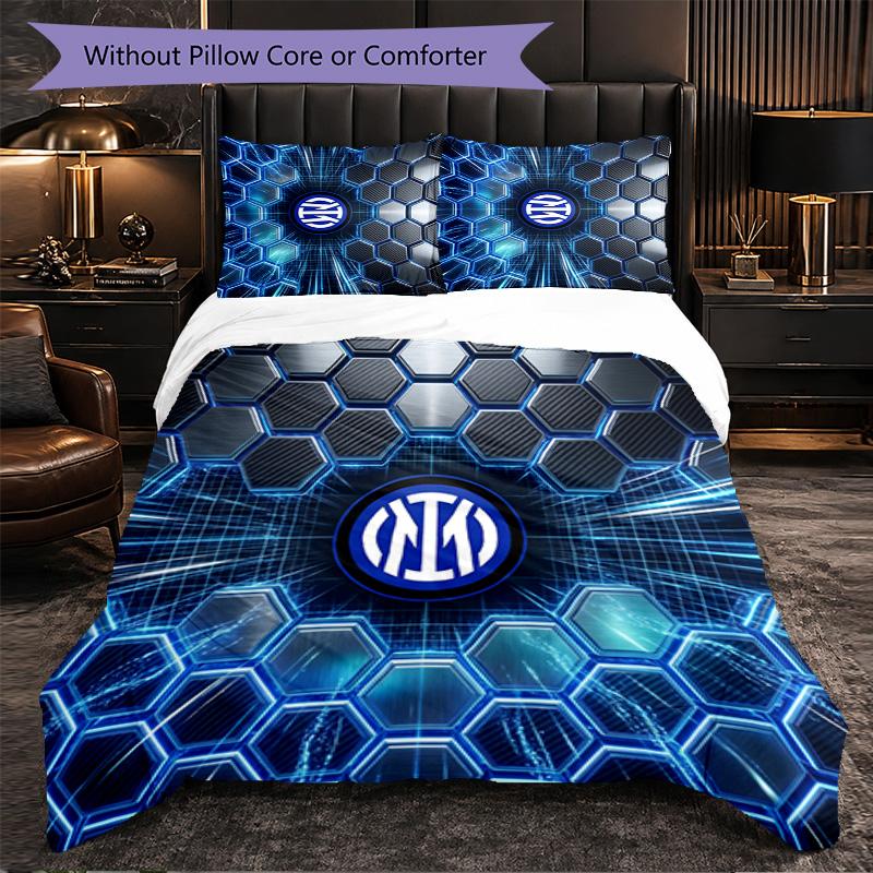 Borussia Dortmund Pattern 3 Pieces Bedding Set Soft Microfiber Duvet Cover with Pillow Cases for Bedroom