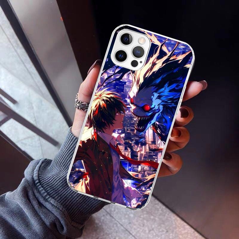 N-Note D-Death Anime Ryuk Phone Case For iPhone 17 Air 11 13 Mini 14 15 Plus 16 12 Pro Max 16E SE 7 8 Pattern Soft TPU Back Cove