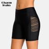 Women Swim Trunks Bottom Side Hollow-out Solid Swim Skirt Build-in Brief Swimwear Briefs Swimming Bottom Tankini Bottoms