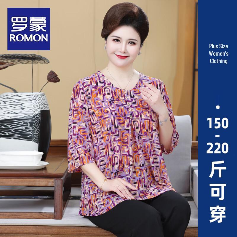 ROMON Женская летняя футболка большого размера с коротким рукавом