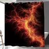 Яркая шторка для душа «Ливень молний» с тематикой «Страстное пламя», идеально подходит для Хэллоуина, В комплекте 12 крючков, Размеры 180*180 см