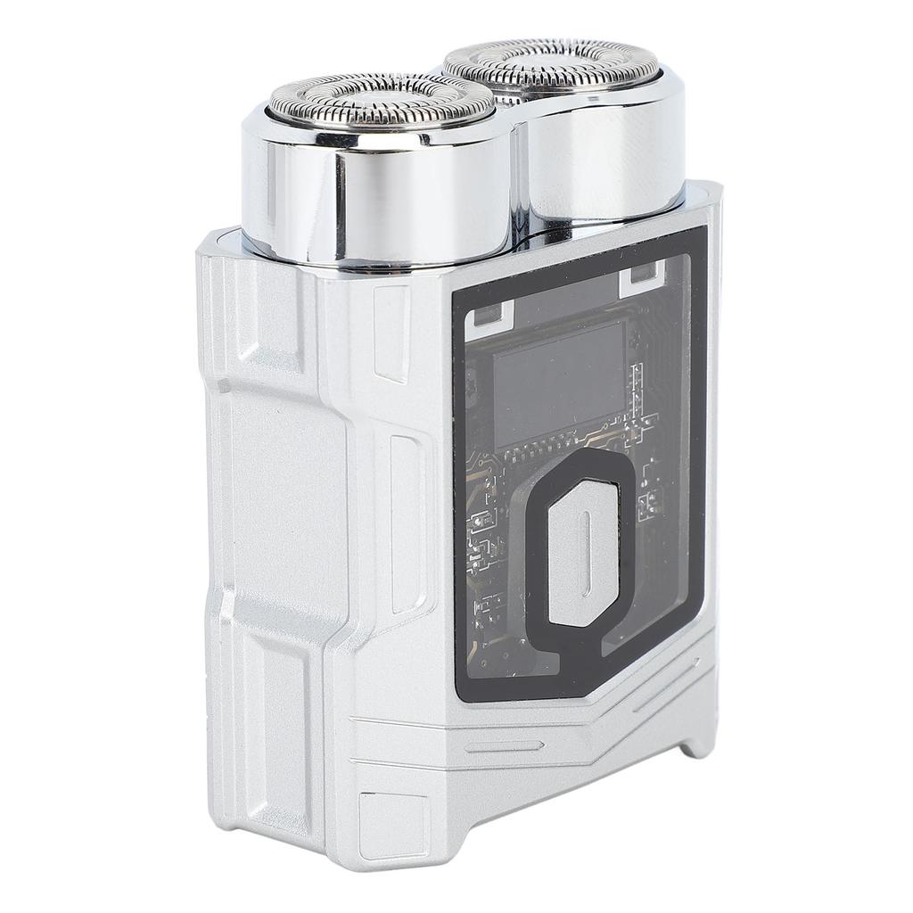 Mini Beard Trimmer IP7 Waterproof Wet and Dry Zinc Alloy LED Display Rechargeable Self Sharpening