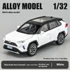 Модель автомобиля 2026 года 1/32 RAV4 из сплава, литье под давлением, коллекционная игрушечная машинка со светом и звуком, игрушечное транспортное средство, двери открываются, для мальчиков, детей, малышей