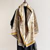 Autumn and winter warm orange horse imitation cashmere long scarf with large shawl women's scarf air-conditioned room versatile cape