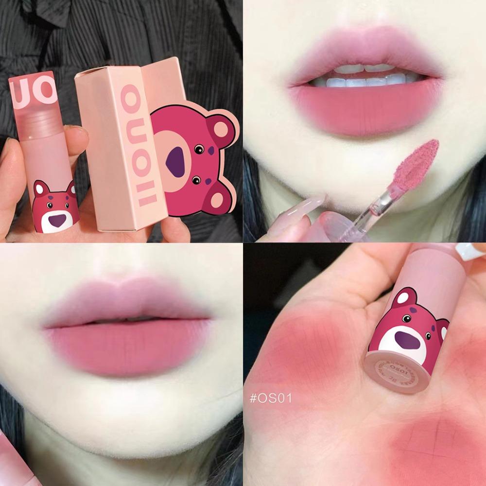 Little Bear Sweet Lip Gloss Lip Mud Nude Matte Chocolate Lipstick Красный оттенок для губ Глазурь Корейская водостойкая стойкая косметика для макияжа