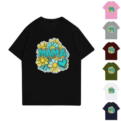 Женская футболка с круглым вырезом и короткими рукавами