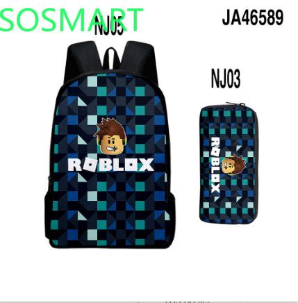 Двухсекционный набор Roblox, Школьная сумка для начальной и средней школы, Детский рюкзак, Рюкзак с мультяшным персонажем.