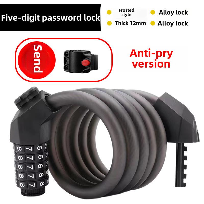 Портативный противоугонный парольный замок для велосипедов и электромобилей - толстый стальной трос