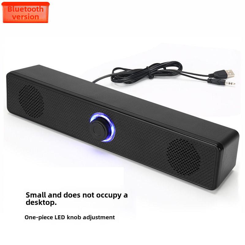 Компактная настольная Bluetooth-колонка с проводным микрофоном, объемным звуком и мощными басами для игр