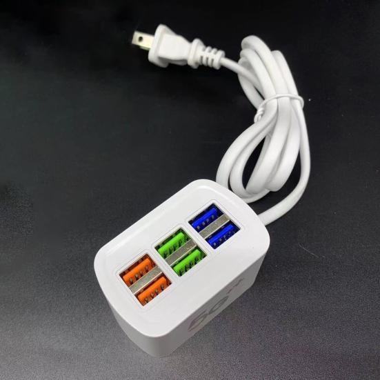USB-Зарядное устройство Plug-Play 6-портовое USB для мобильного телефона Универсальное многопортовое зарядное устройство Вилка Аксессуары для телефона