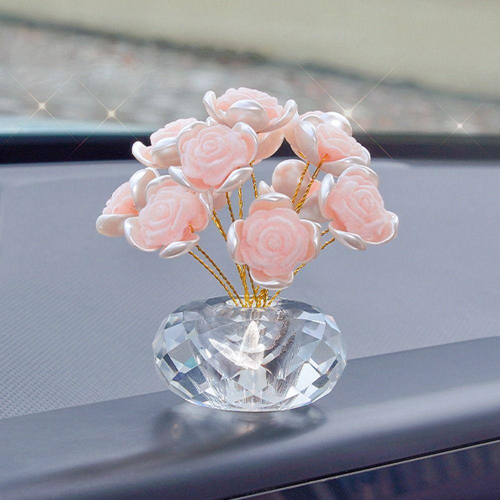 Изысканный хрустальный букет роз Хрустальные поделки Миниатюрная хрустальная фигурка цветка Настольное украшение