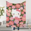 H-Hello Blanket Throw Super Cosy Plush Flower Living Room Sofa Couch Childish SRO Birthday K-Kitty Pink Gifts