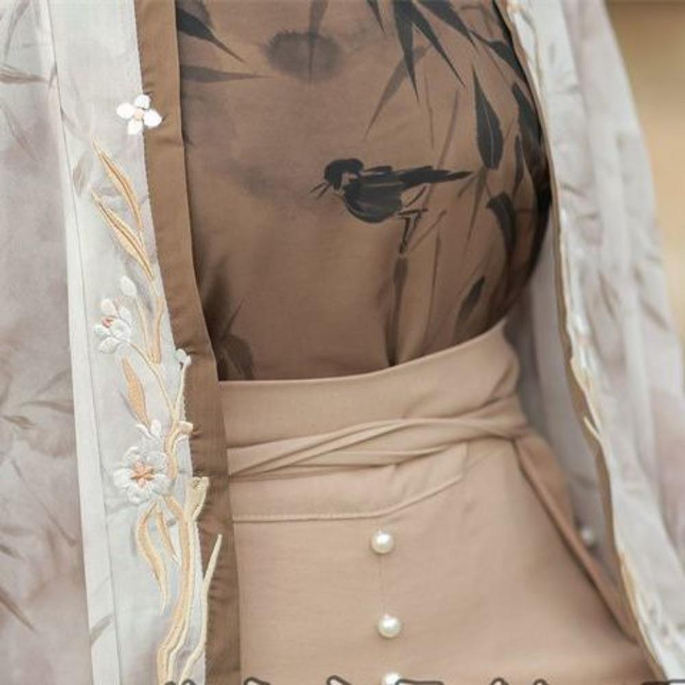 Song Dynasty Style Hanfu Women's Modified Suspenders and Skirt Han Element Suit