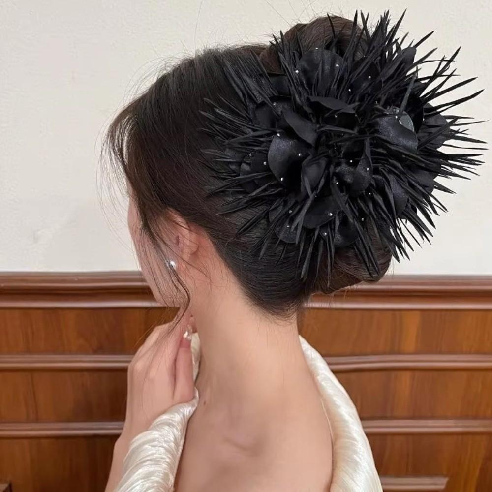 Large Size Flower Hair Clips Vintage Style Hair Accessories New Hair Claw Hairpin Women