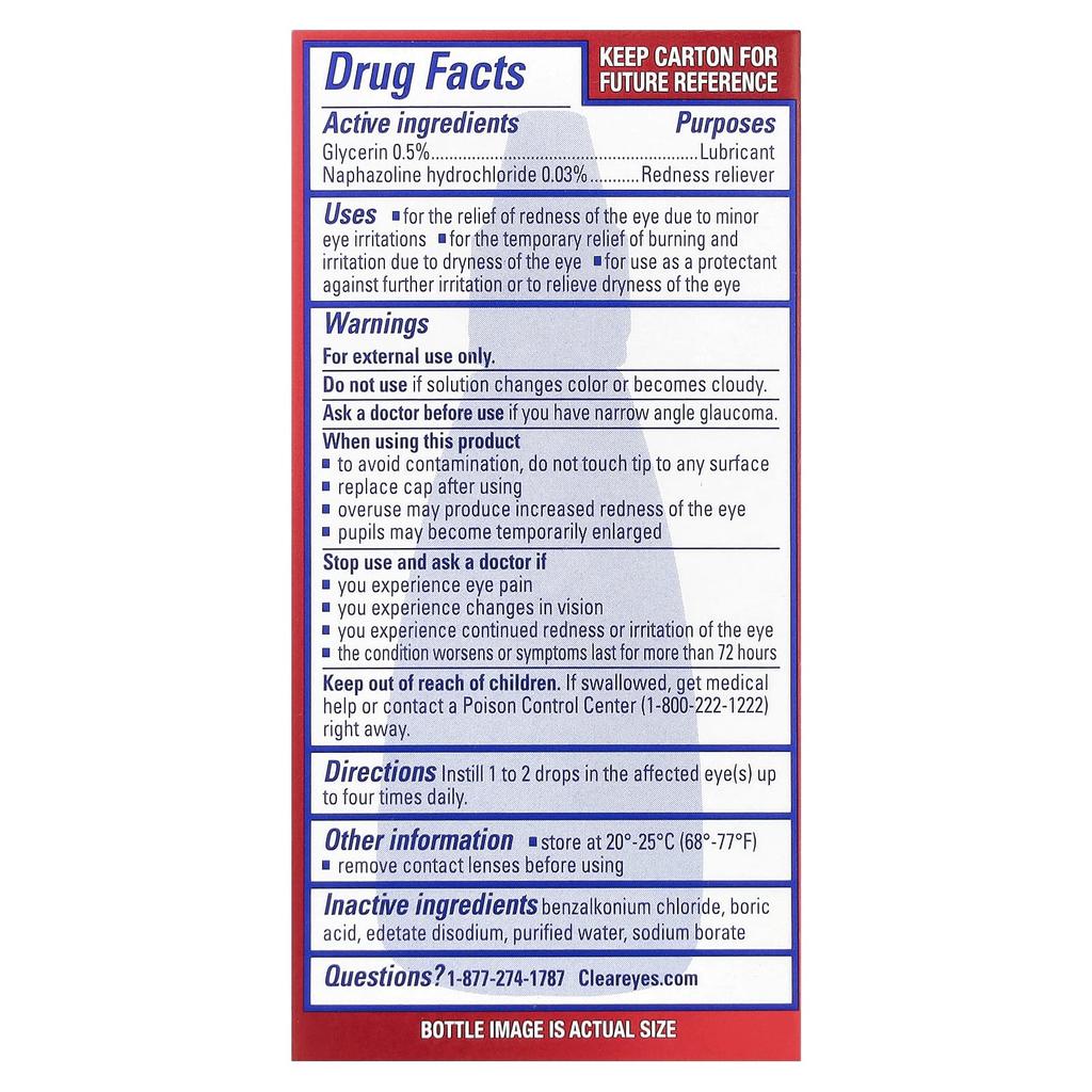 Maximum Decongestant, Lubricant/Decongestant Eye Drops, 15 mL (0.5 Fl Oz)