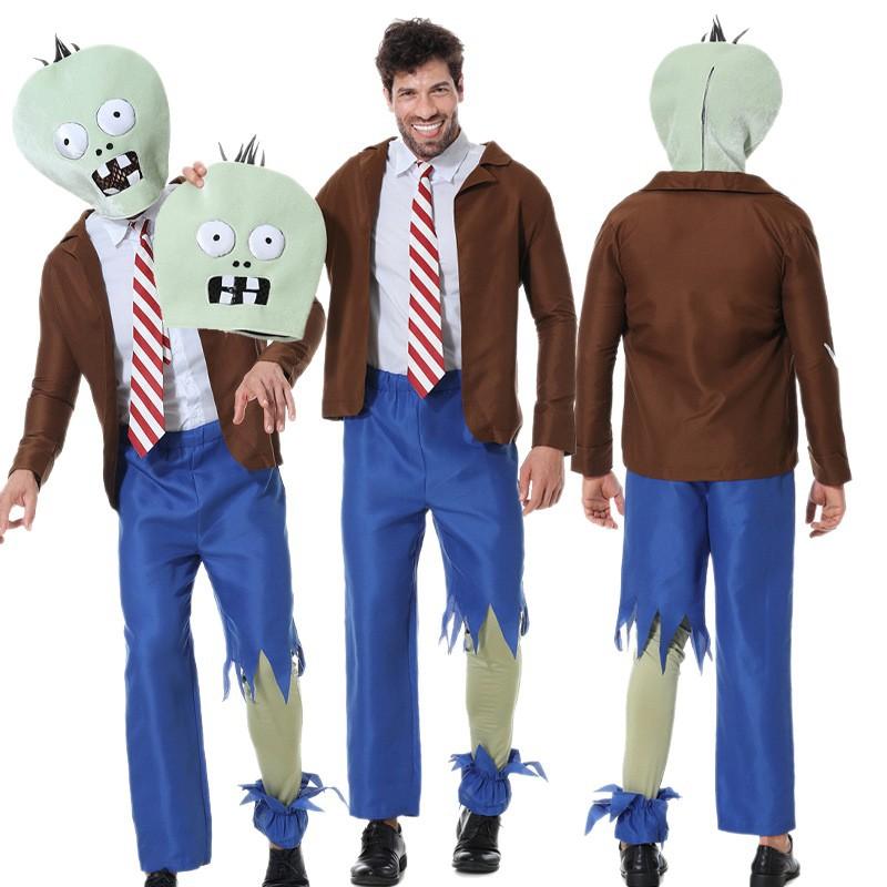 Halloween Plants Vs. Zombies Kids Adult Horror Doll Costume Game Zombie Character Performance Costume
