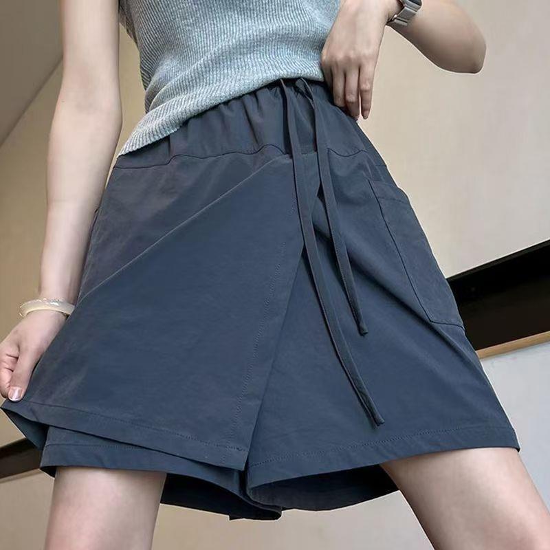 Women's High Waist Summer Sun Protection Skirt Shorts - Plus Size, Casual, Versatile, Anti-exposure, Slimming, Loose Fit