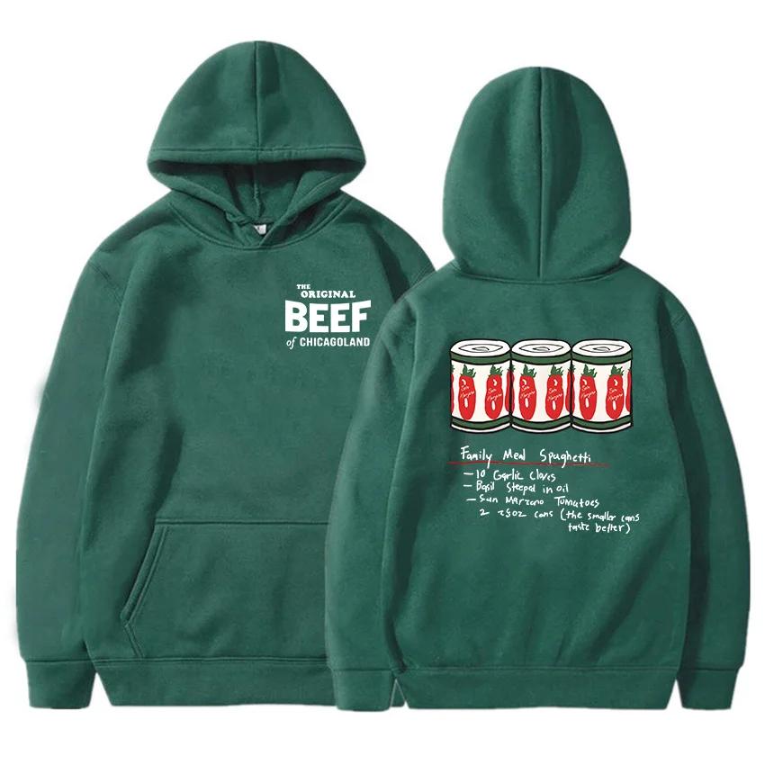 Autumn/Winter Men's Chicago Original Beef Hoodie Bear TV Drama Pattern Sportswear Moletom Long Sleeve Hoodie Warm Hoodie