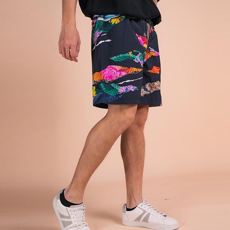 Y-3 Ss22 Large Logo Floral Print Swim Shorts Men Swim Shorts Black HG6107