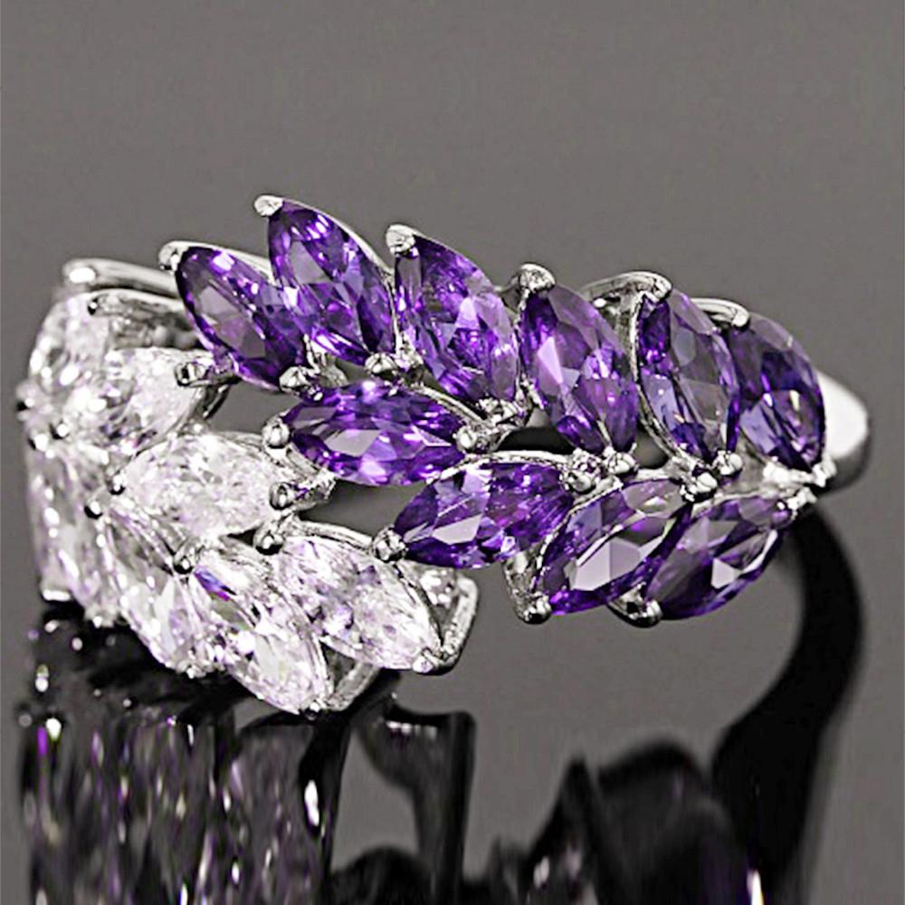 Кольцо Huitan AAA Cubic Zirconie Leaf для женщин, изящные танцевальные женские кольца, модный подарок для девушки, высококачественные модные ювелирные изделия, новые
