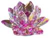 Статуэтка из хрустального стекла, красочный цветок лотоса, интерьерный цветок лотоса, фен-шуй, удача, ловец солнца [KKD] (8см Фиолетовый)