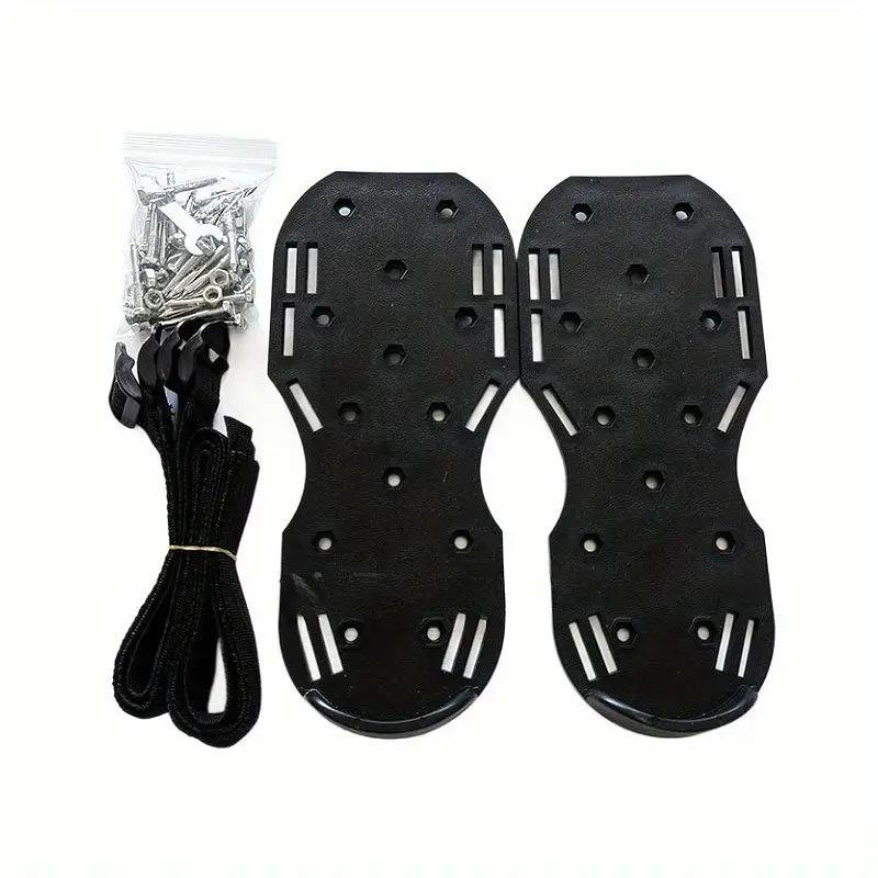 Lawn Aerator Spike Shoes, Heavy Duty Grass Soil Aeration Sandals With Adjustable Straps, Spiked Shoes For Lawn Oxygenation & Epoxy Floor Paint