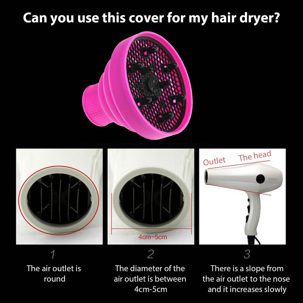 Складной фен для волос, диффузор, ионный фен, быстросохнущий, портативный, складной для путешествий