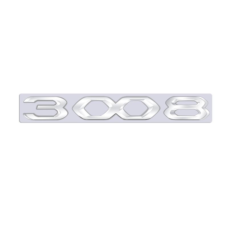 For 3008 GT Car 3D Metal Letters Logo Badge Decals Sticker Car Auto Rear Trunk Alphabet Emblem Styling Stickers