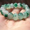 Натуральный китайский зеленый нефритовый травяной агат бусины браслет ювелирные изделия океан мужчины женщины аксессуары подарок