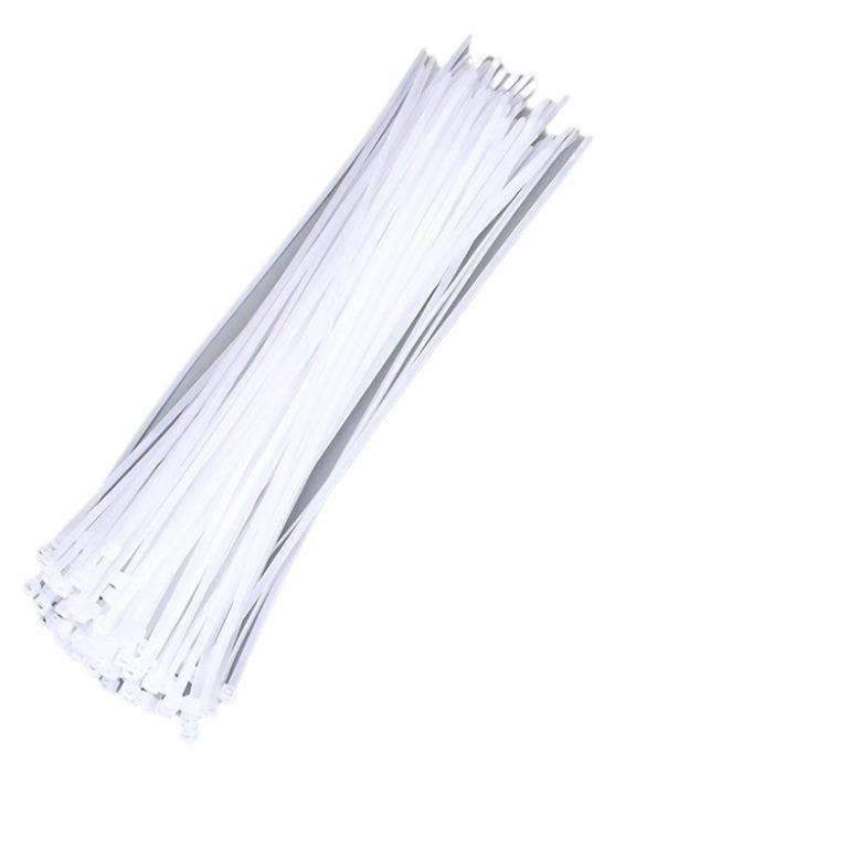 Нейлоновые кабельные стяжки, самоблокирующиеся, упаковка 100-250 шт., букет, фиксированные пучки проводов, пластик, белые