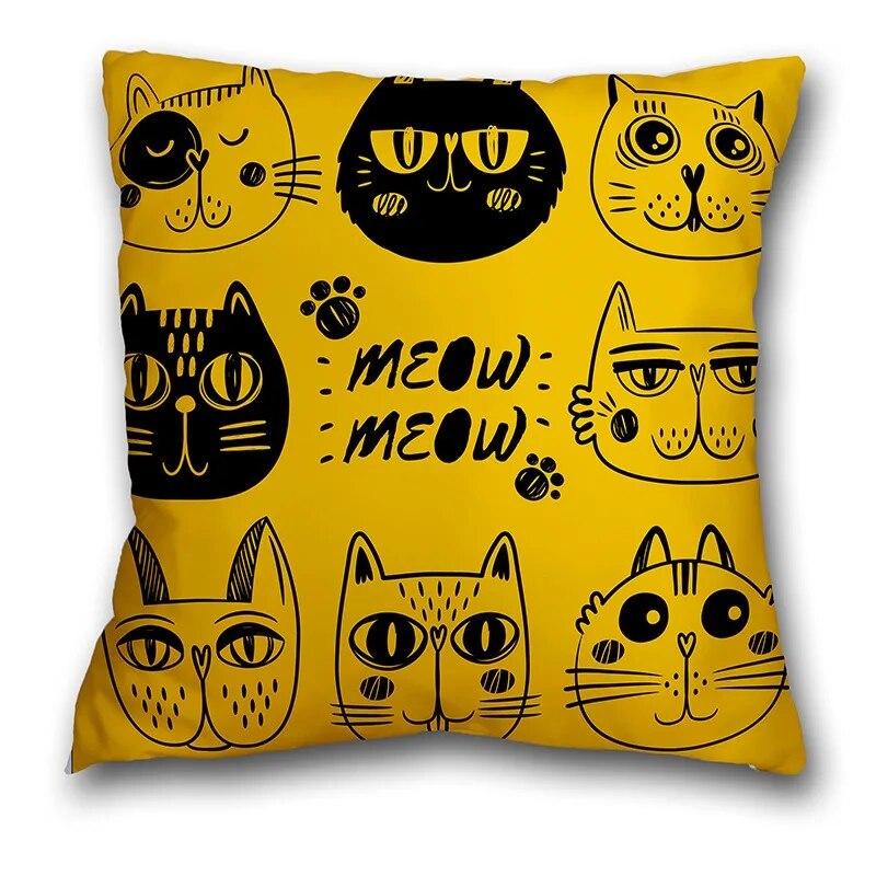 Office Seat Cushion Pillow Cartoon Cute Animal Pattern Print Pillow Case Bedroom Bay Window Cushion